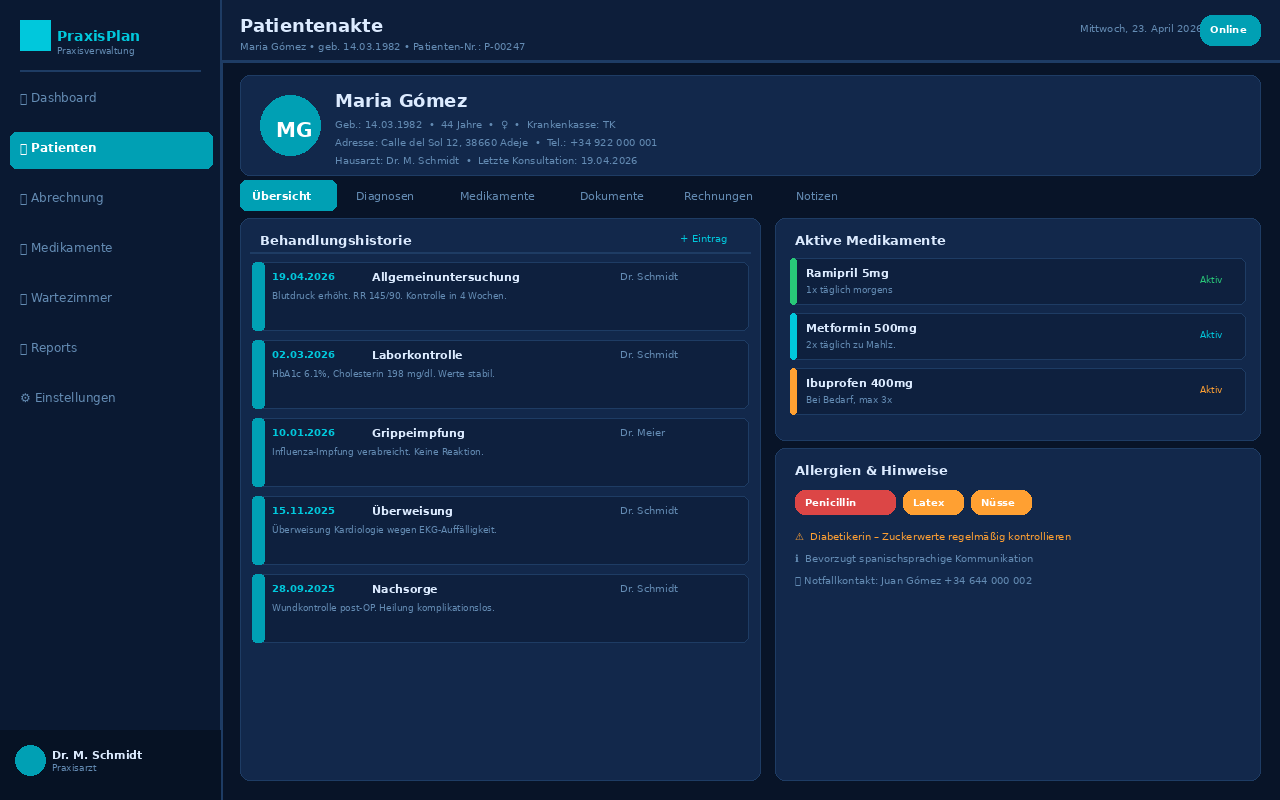 PraxisPlan Patientenakte