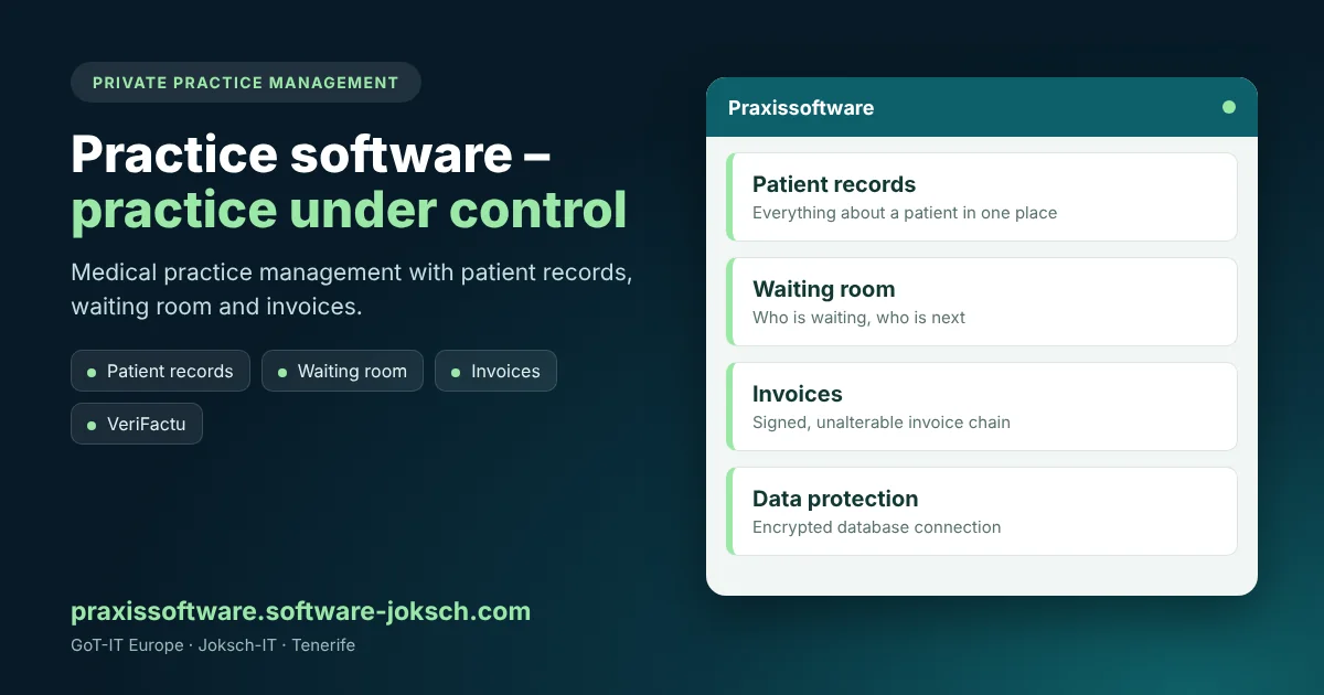 Praxissoftware – Practice software – patients and billing