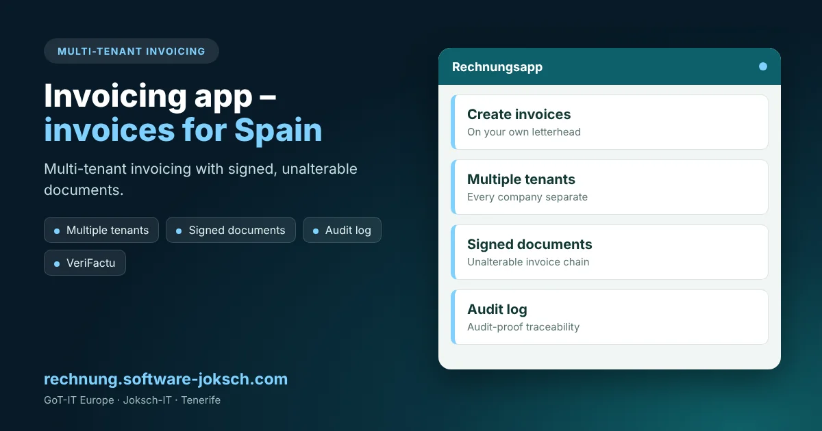 Rechnungsapp – Rechnungsapp – compliant invoicing