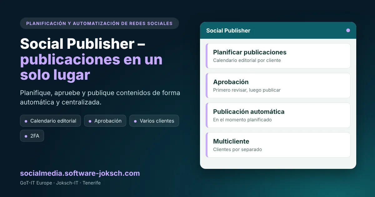 Social Publisher – Social Publisher – planifique una vez y publique en todas partes